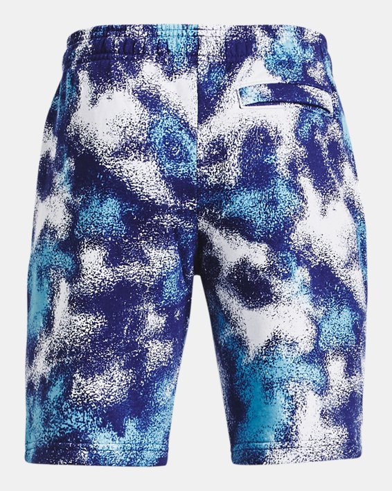 Boys' UA Rival Fleece Printed Shorts, Blue, pdpMainDesktop image number 1
